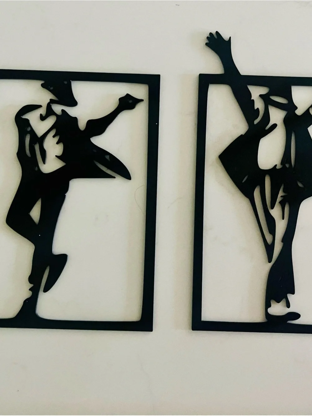 Black Silhouette Dancer Wall Art Set - Home Wall Decor